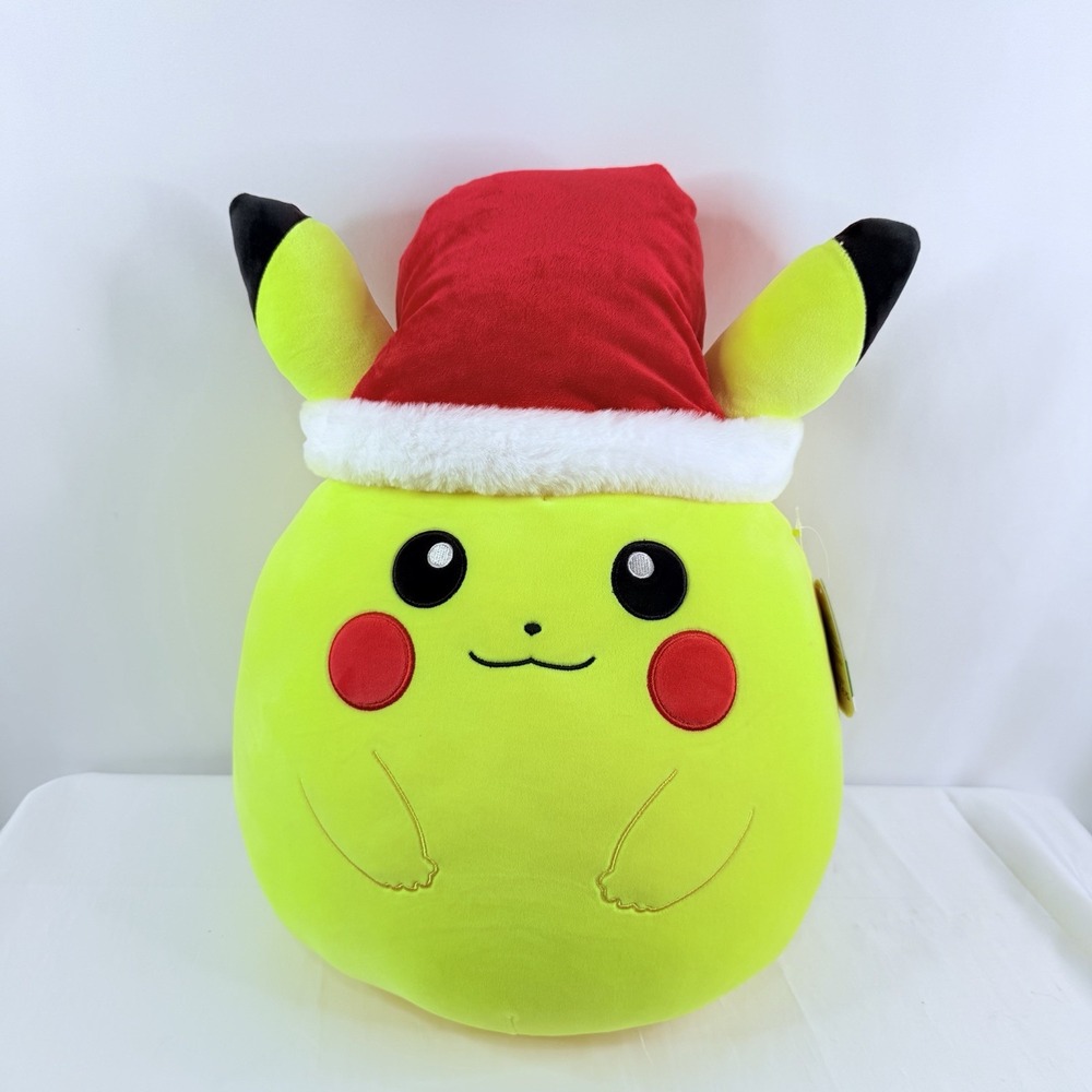 Squishmallows Pokemon Pikachu Santa Hat Christmas Plush Holiday 2023 SQPK00117